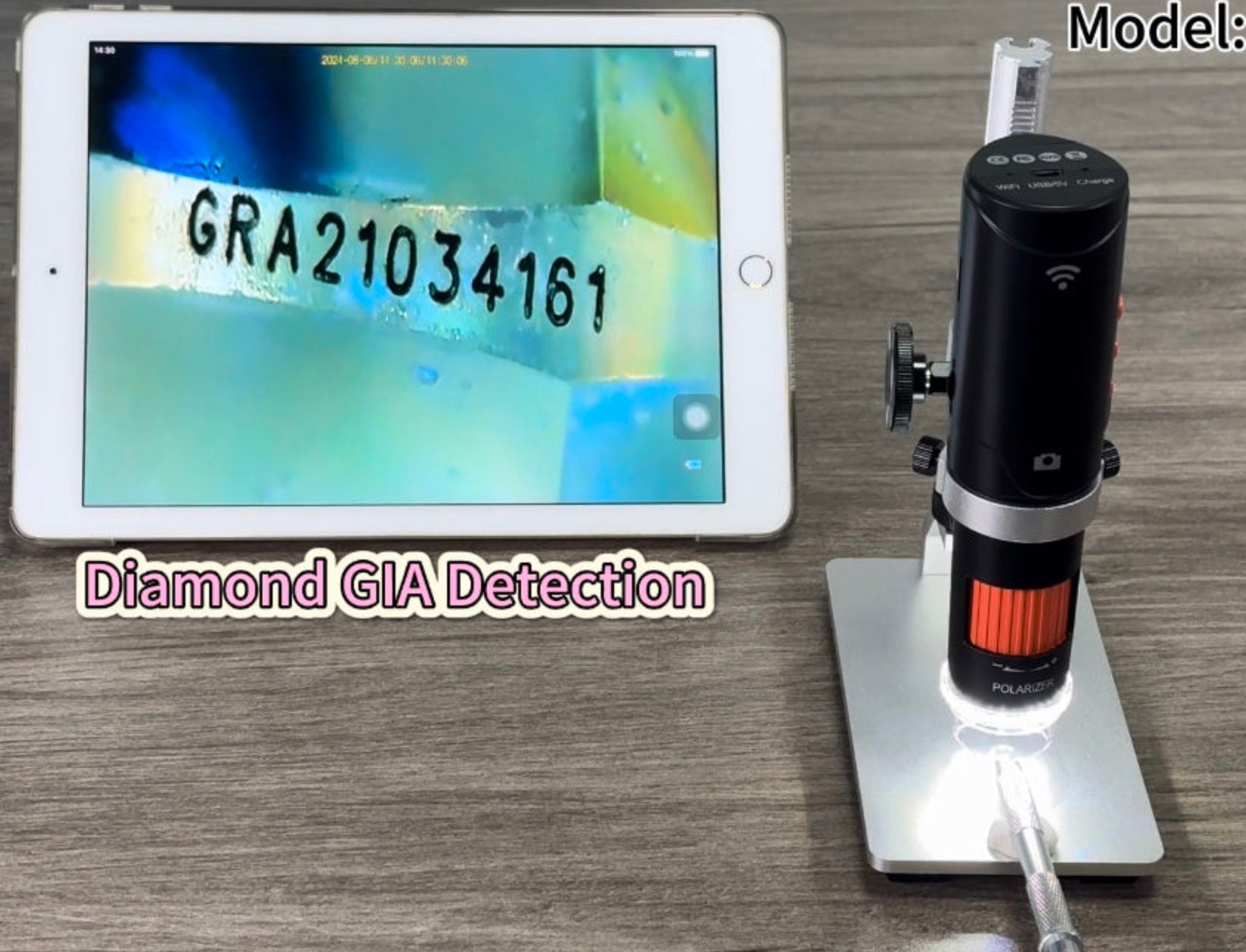 Polarized Wireless Jewelry Digital Microscope