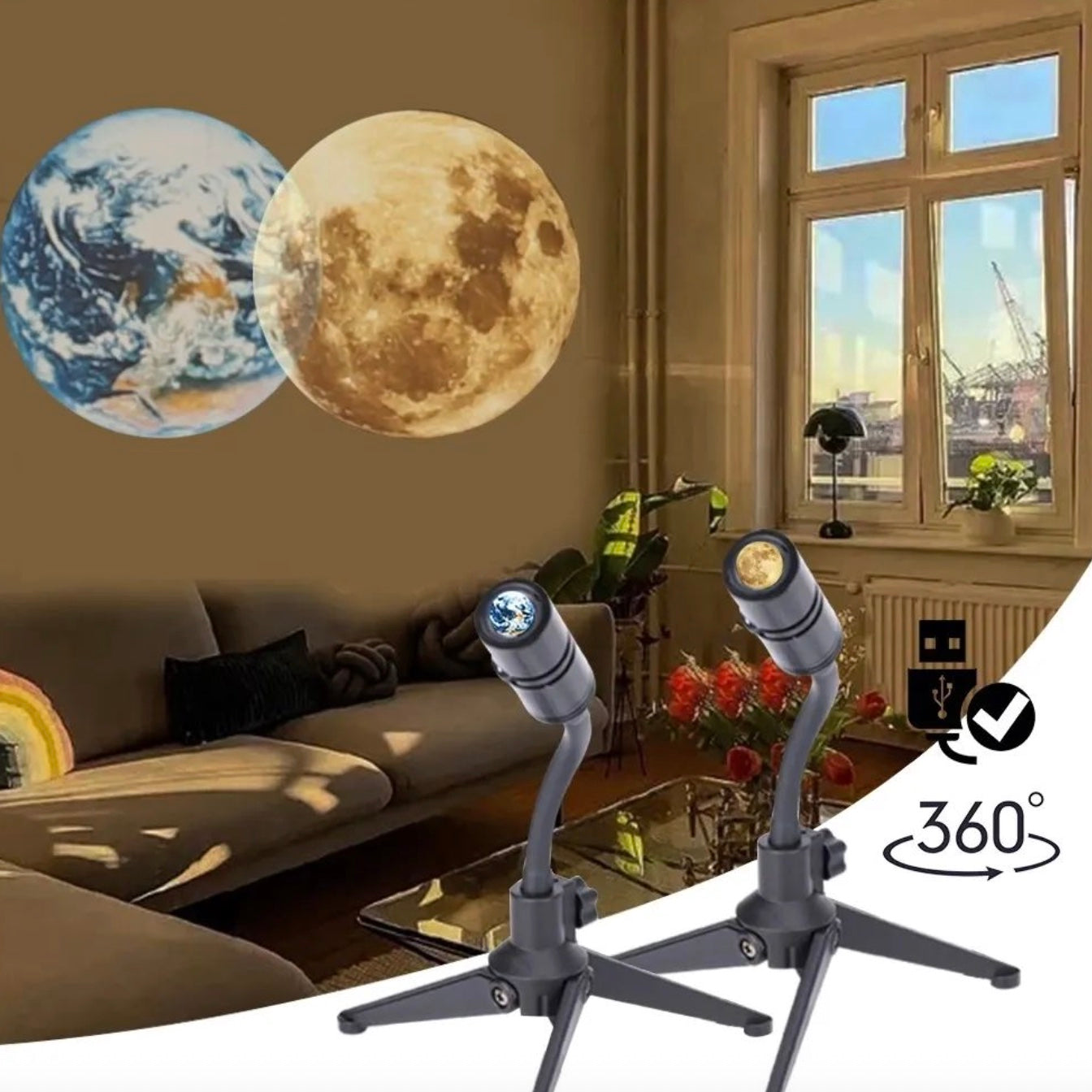 LED Moon Lamp for Bedroom & Holiday Home Decor