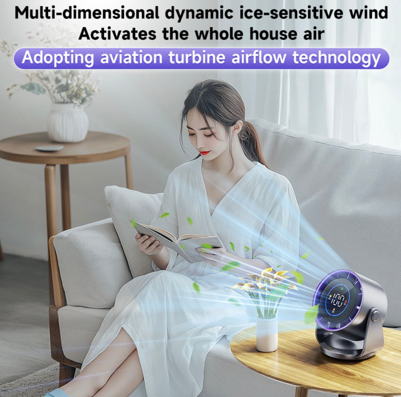 High-Speed USB Rechargeable Desk Fan